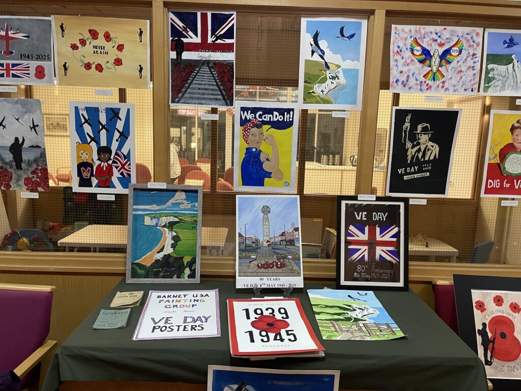 Celebrations for 80th anniversary of Victory in Europe Day included visits to the top of the tower at Barnet parish church.