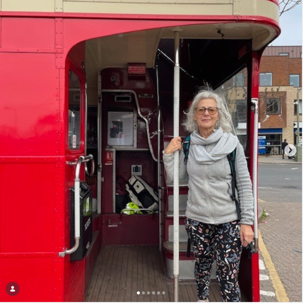 Vintage Routemaster buses provide a special Sunday service from East Finchley to Barnet Church in aid of Comic Relief