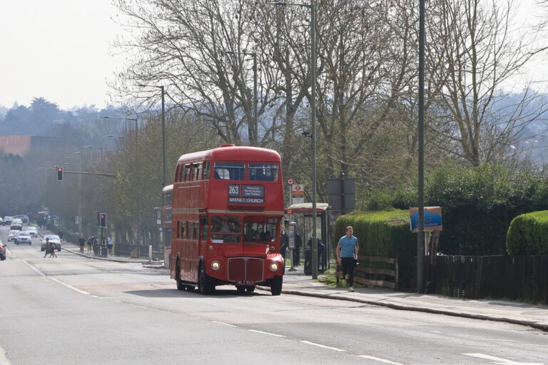 A vintage Routemaster climbs Barnet Hill to terminate at the parish ...