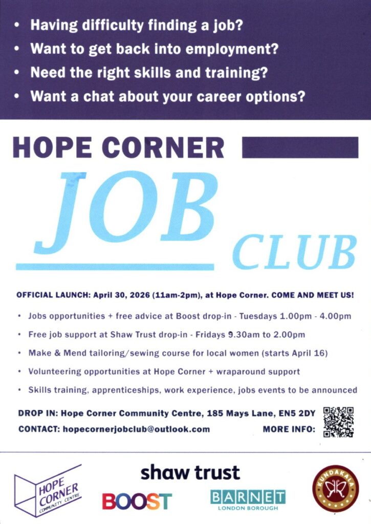 Hope Corner Community Centre in Mays Lane to launch job club offering help with employment and training.