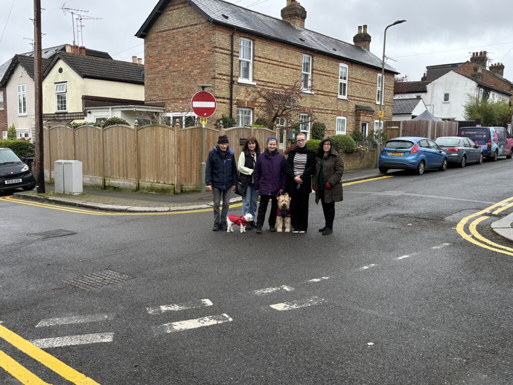 Blue plaque in Sebright Road, Barnet, rebukes Barnet Council for frailing to listen over residents objections to doube yellow line parking restrictions