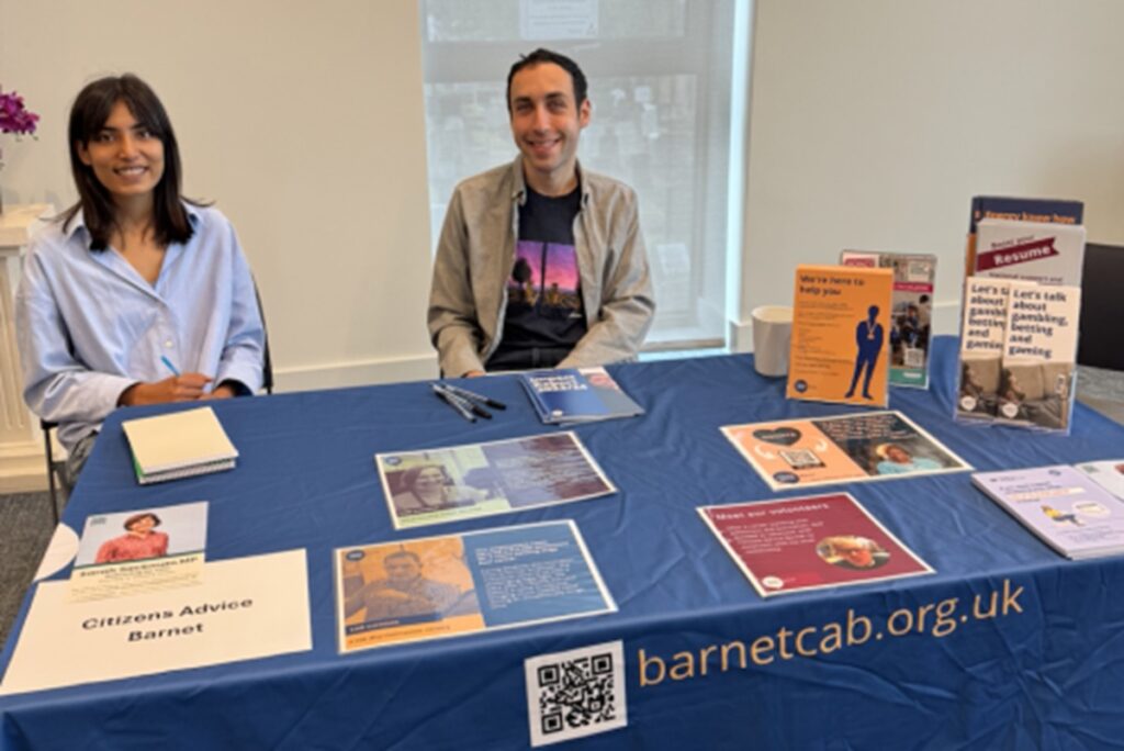 Citizens Advice Barnet launches recruitment campaign for residents to train as voluntees for drop-in advice sessions at Chipping Barnet Library and St James Church, New Barnet