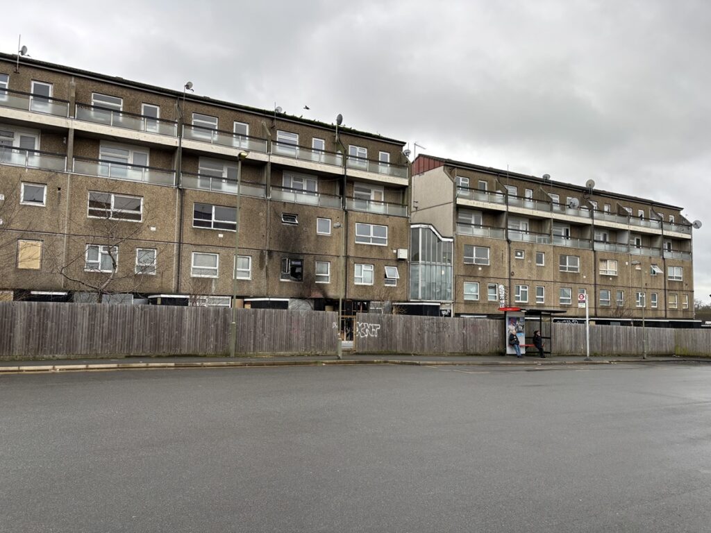 Barnet Council has to abandon immediate completion of Dollis Valley redeveopment following withdrawal of GLA affordable housing grant of £58 million in another setback to troubled scheme.